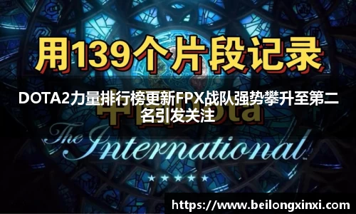 DOTA2力量排行榜更新FPX战队强势攀升至第二名引发关注